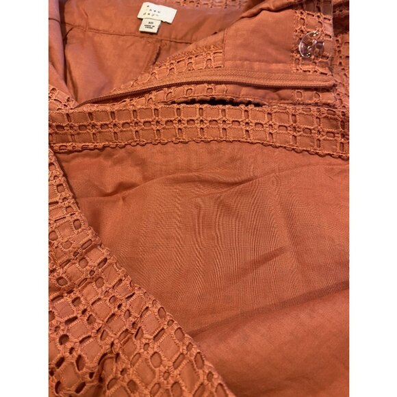 A New Day Tie Paper Bag Eyelet Shorts  - Coral - Size 10 - NWOT - Picture 5 of 11